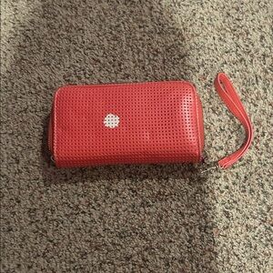 thirty-one Coral Perforated Wristlet Wallet